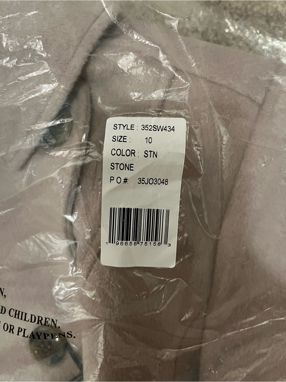Cole Haan Light Beige Double-Breasted Wool Trench Coat with Belt - Picture 8 of 8